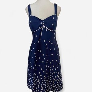 Navy Blue Polka Dot Dress
